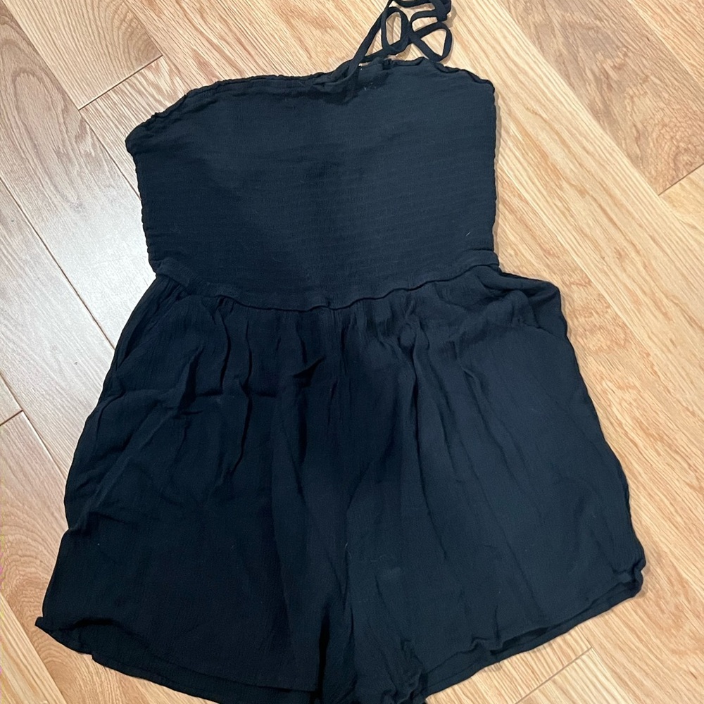 Wild Fable Black Textured Romper